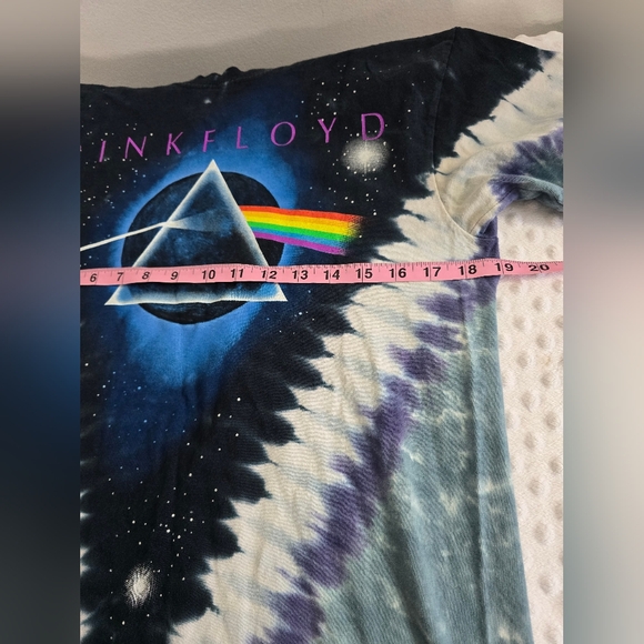 Vintage Liquid Blue Pink Floyd Shirt Medium "Dark Side of the Moon" Tye Dye EUC - Picture 4 of 11